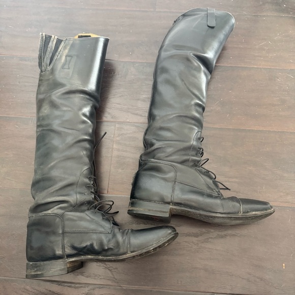 🖤 Vintage Leather Riding Boots | Witchy Goth Equestrian 11.5 - Picture 2 of 12